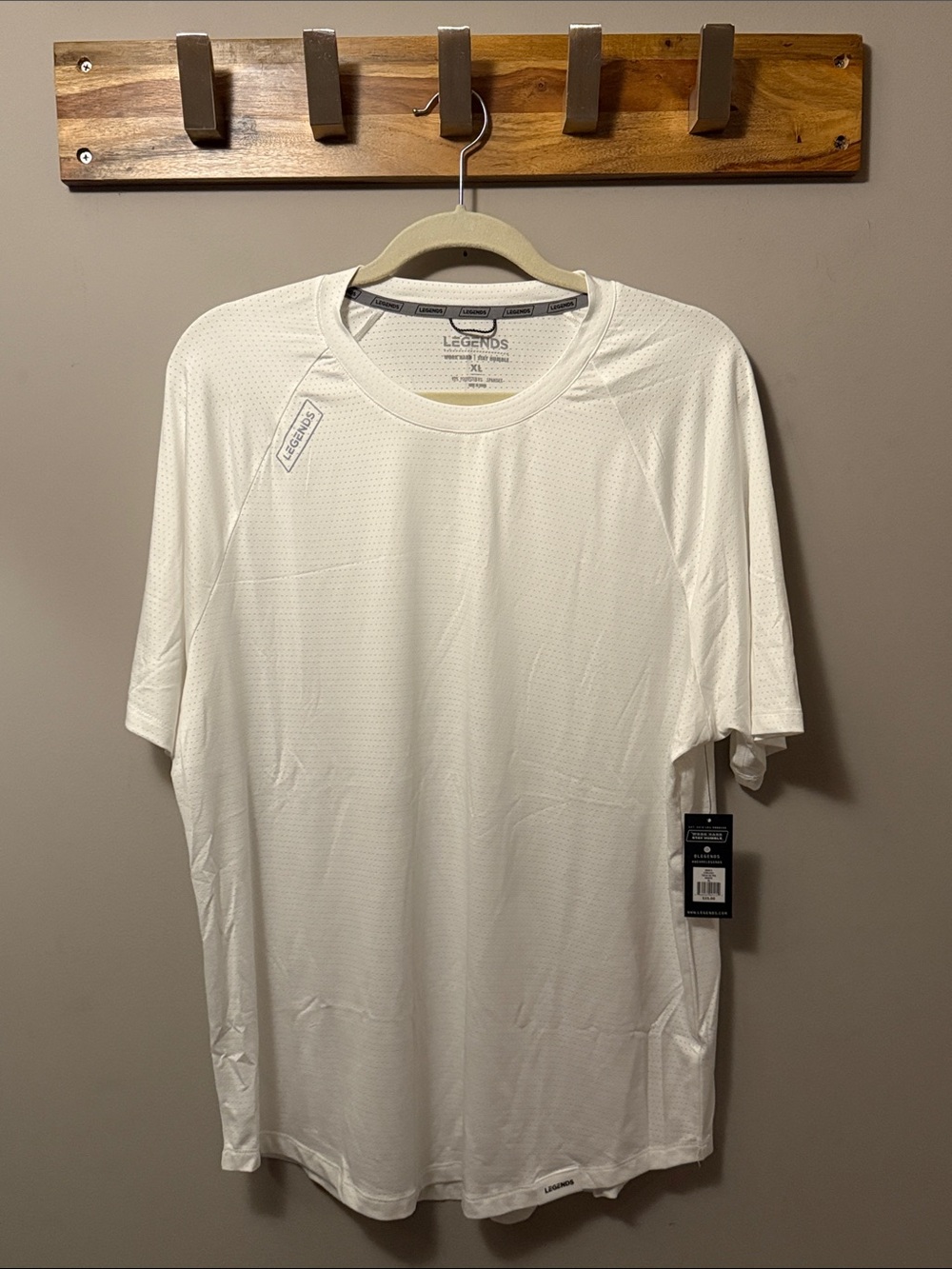 Legends - White ENZO Tech Performance Short Sleeve Crew Neck Tee